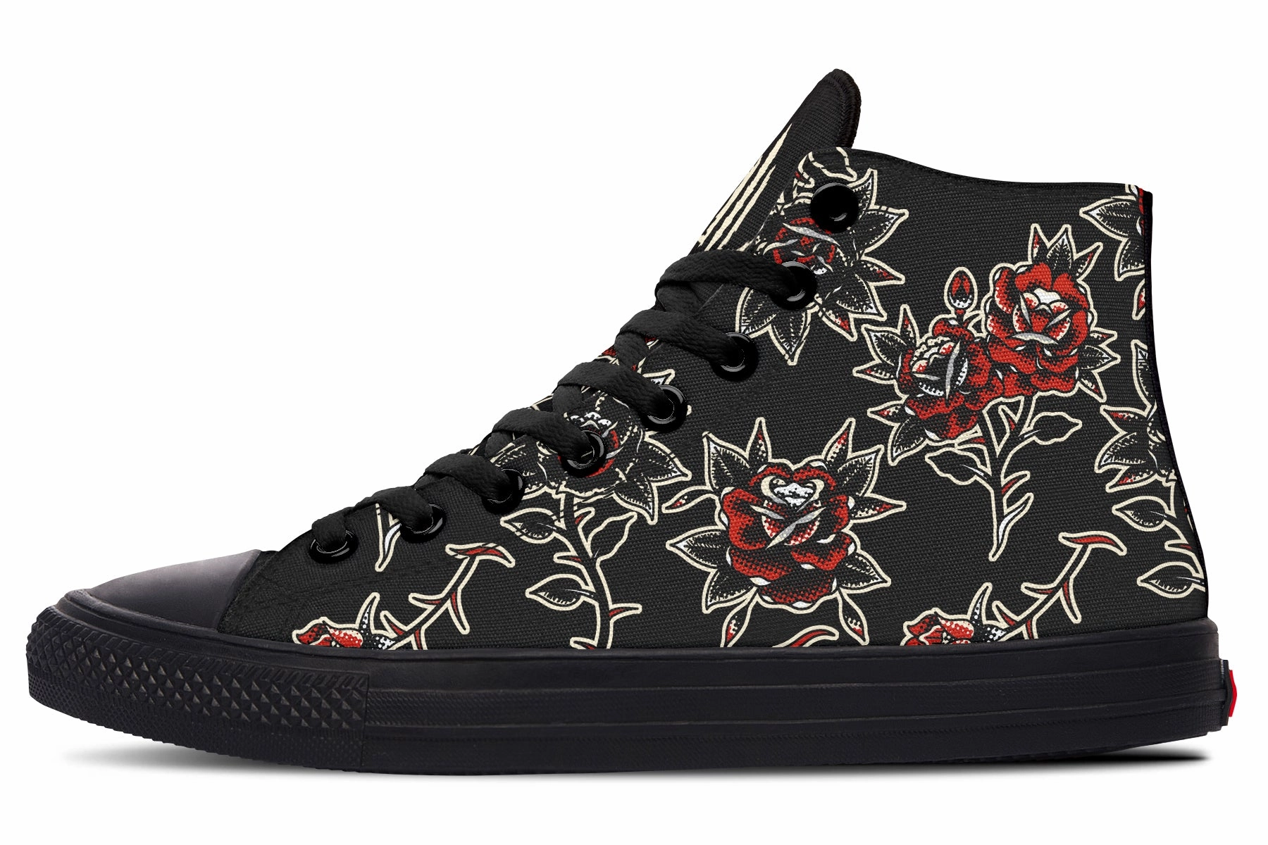 Love Path Move Bold Rose Pattern High Tops