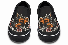 Undead Pharaoh's Cerberus Slip On Shoes Satin Glow