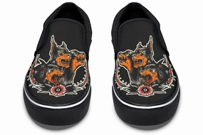 Undead Pharaoh's Cerberus Slip On Shoes Satin Glow