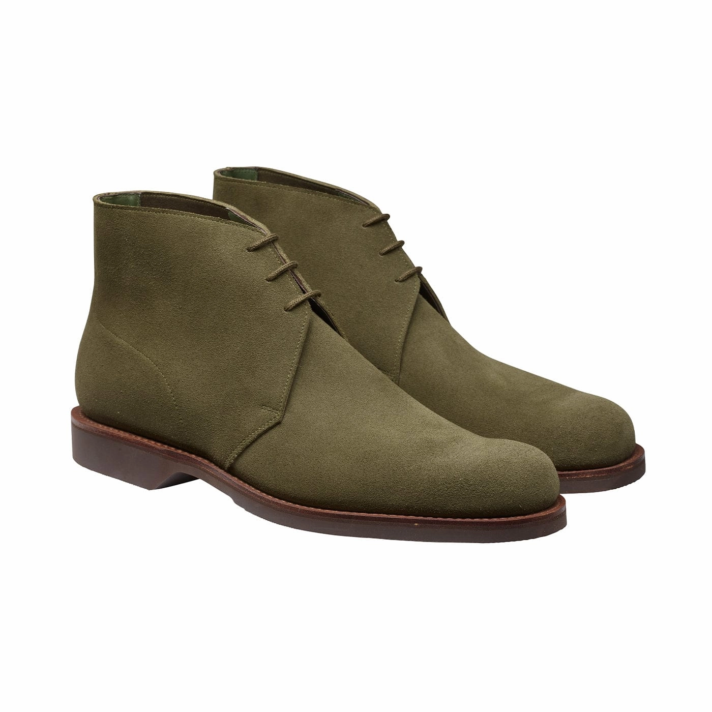 Easy Maintenance Minimalist Style Chukka 4 Olive Reverse Butt Suede