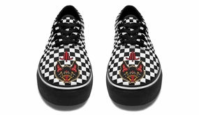 Dust Guard Vampire Bat Checkered Classic Shoes