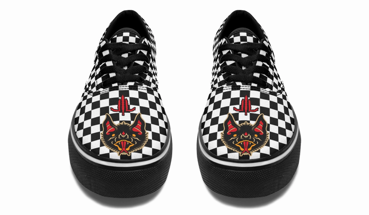 Vampire Bat Checkered Classic Shoes Body Balance