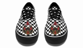 Dust Guard Vampire Bat Checkered Classic Shoes