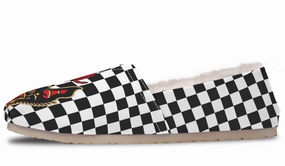 Team Match Vampire Bat Checkered Winter Casual Shoes