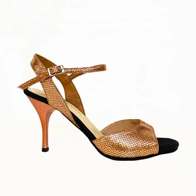 Year Trust Spring Bloom Vibori - Copper Metallic Tango Shoes