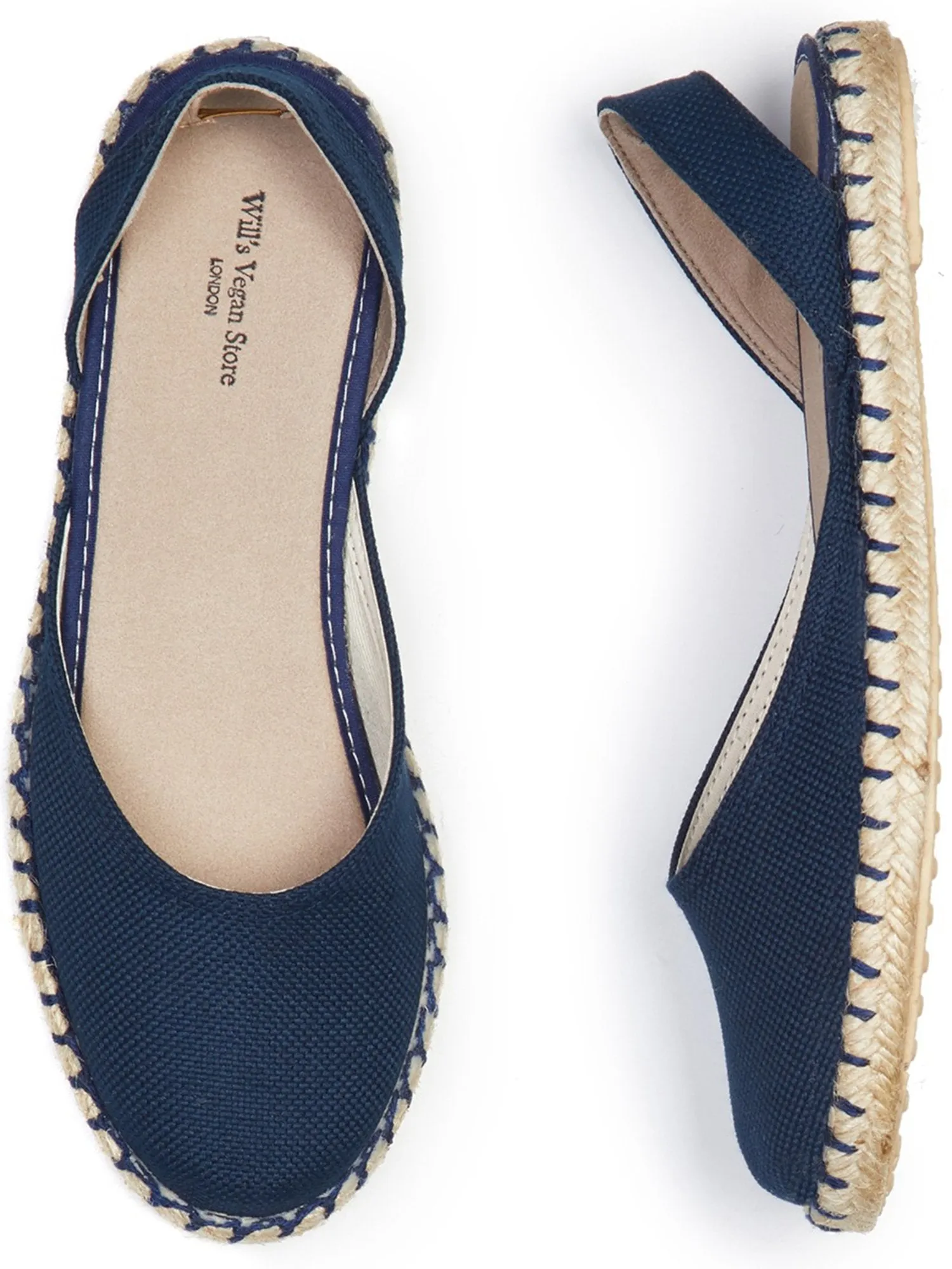 Comfortable Design Recycled Espadrille Slingbacks
