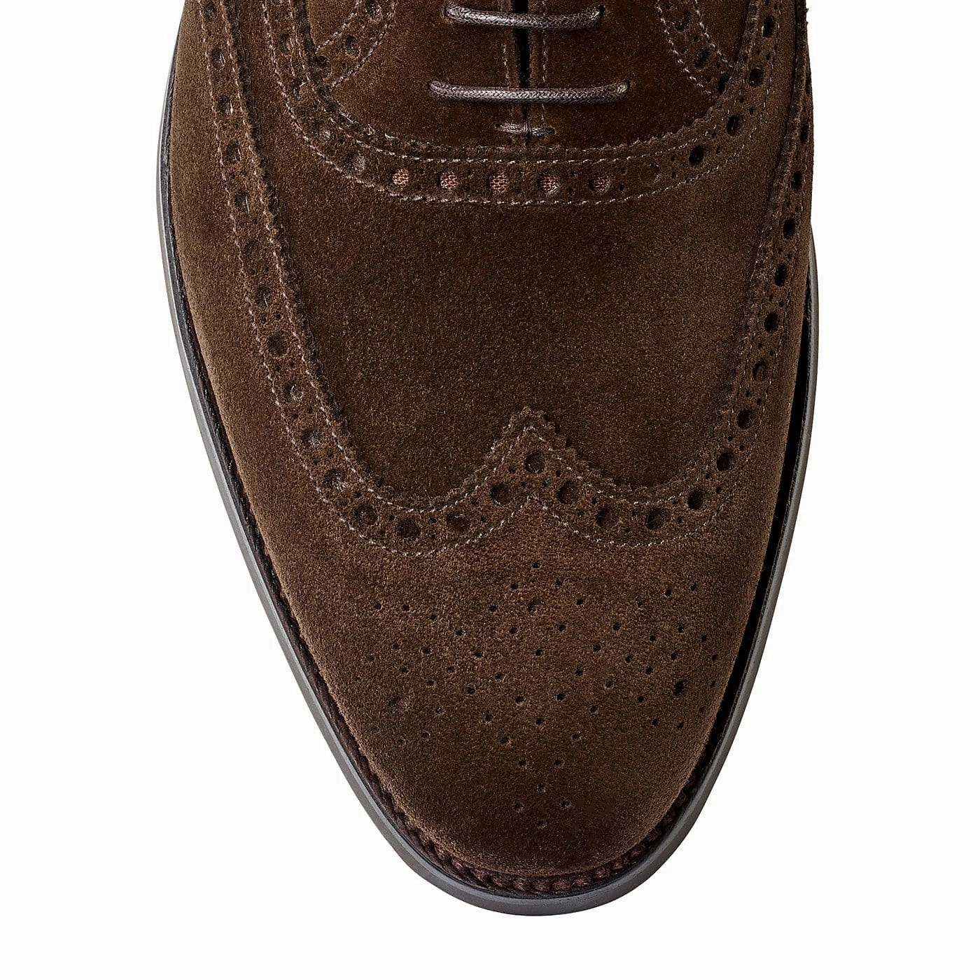 Round Tip Classic Look Westgate 2 Dark Brown Calf Suede
