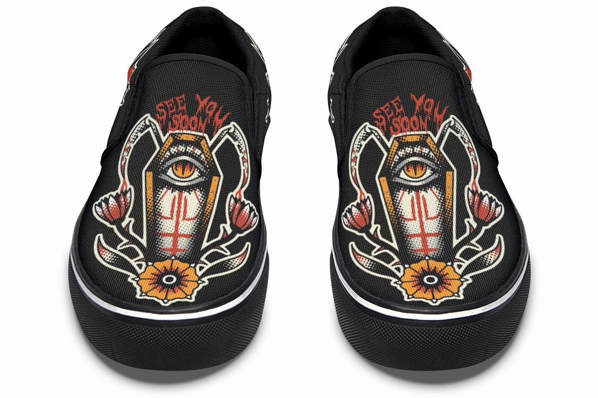 See You Soon Slip On Shoes lightweight fabric Comfort Grip