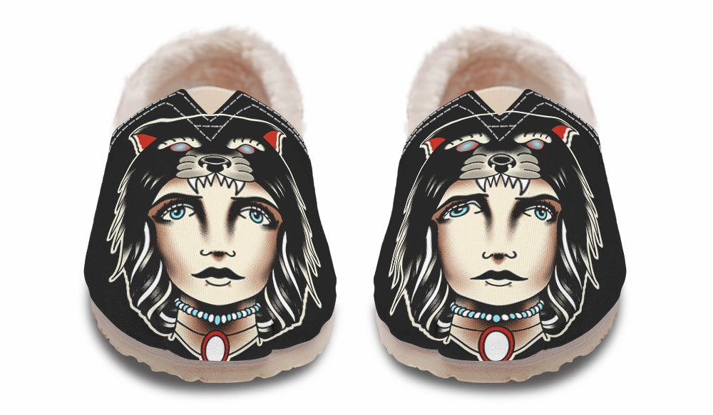 Wolf Cowl Girl Head Winter Casual Shoes Street Glow Angel Glow