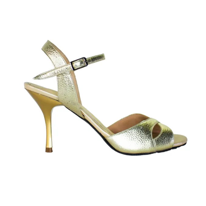 Champagne - Gold Metallic Tango Shoes Safe Land