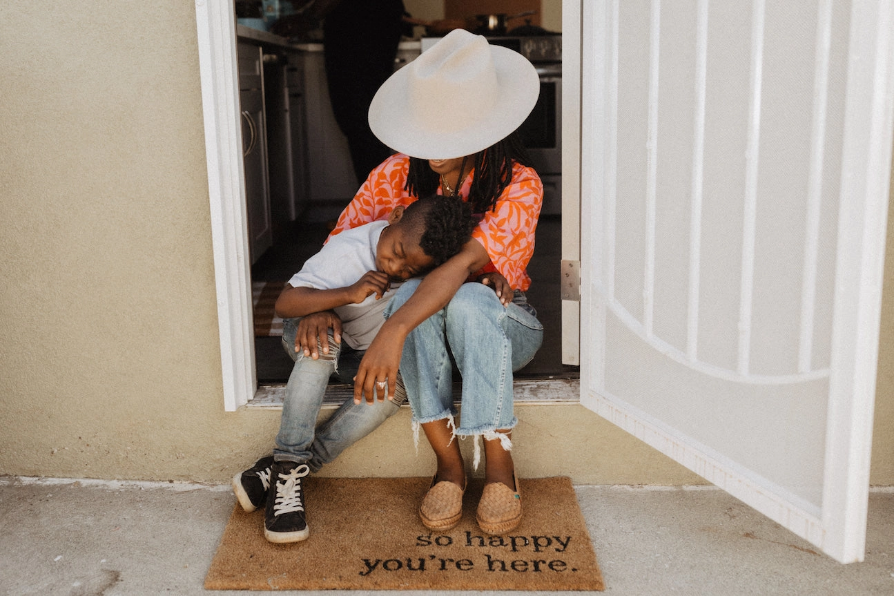 Round Toe Daily Walk Woven Flat in Honey   Stripes