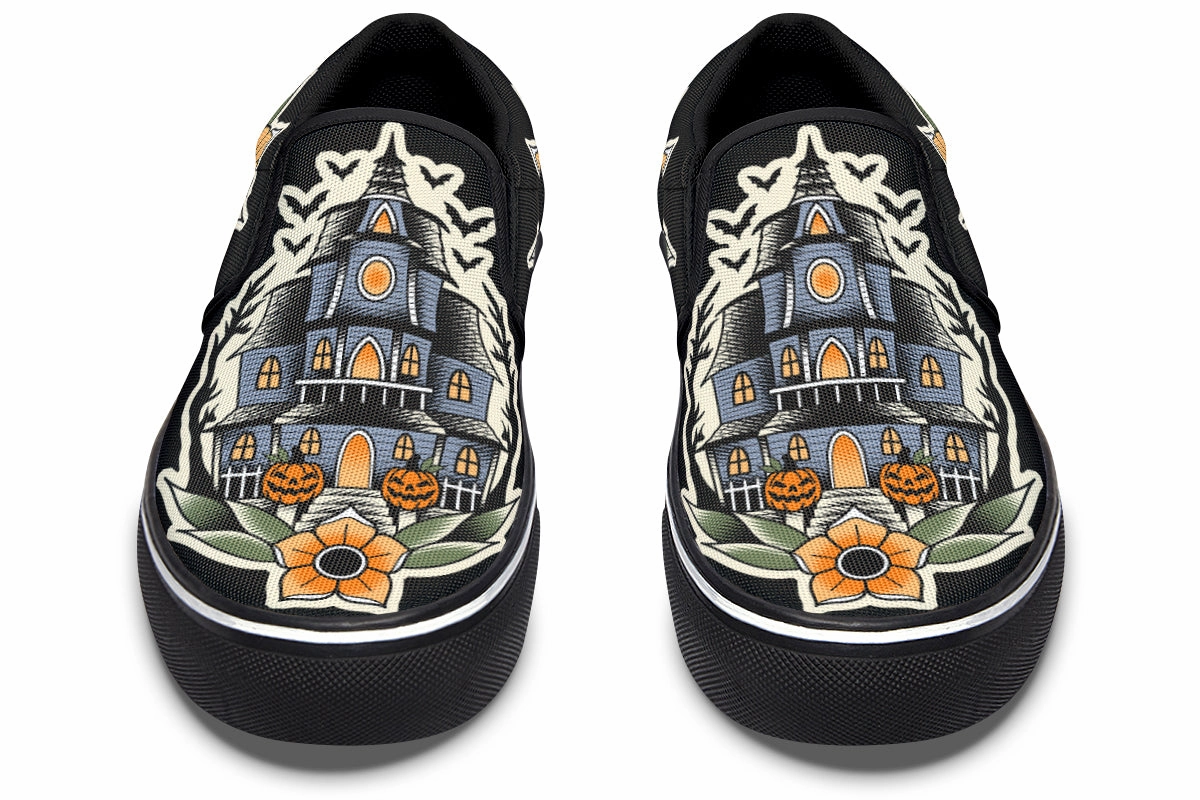 Haunted House Slip On Shoes Clean White Play Mode