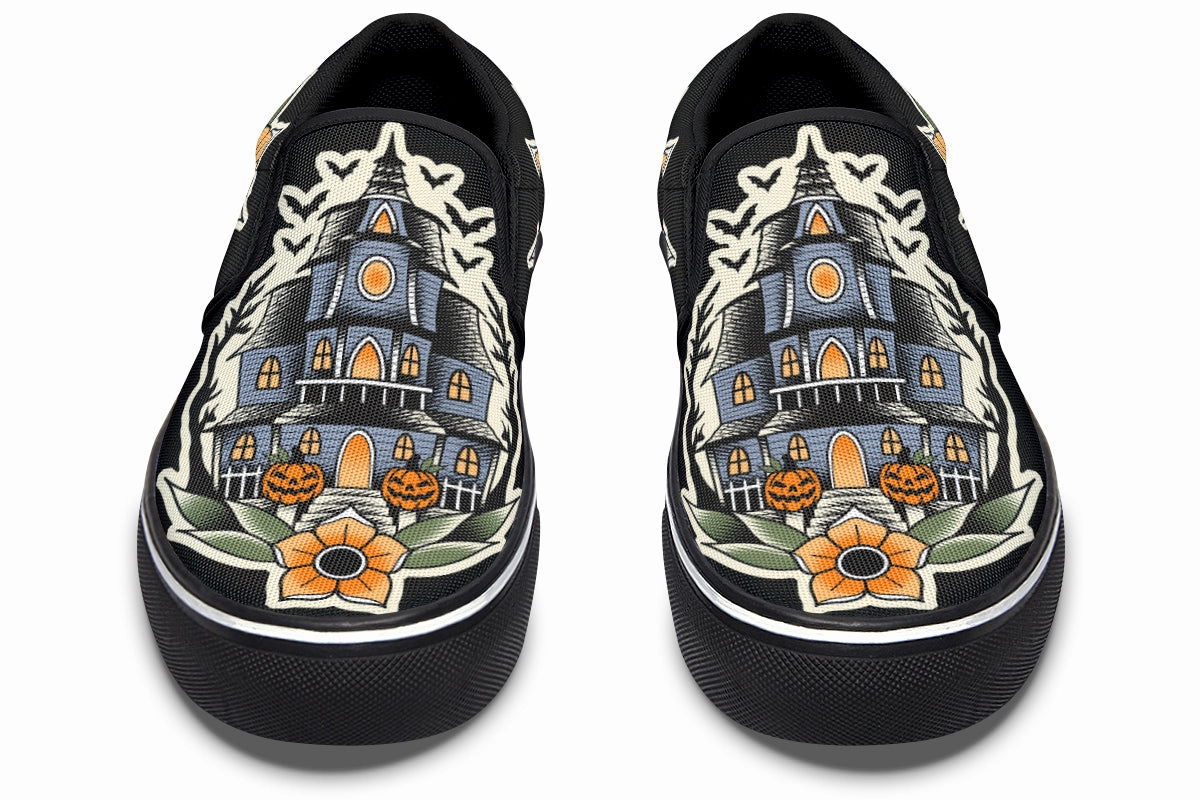 Haunted House Slip On Shoes Clean White Play Mode