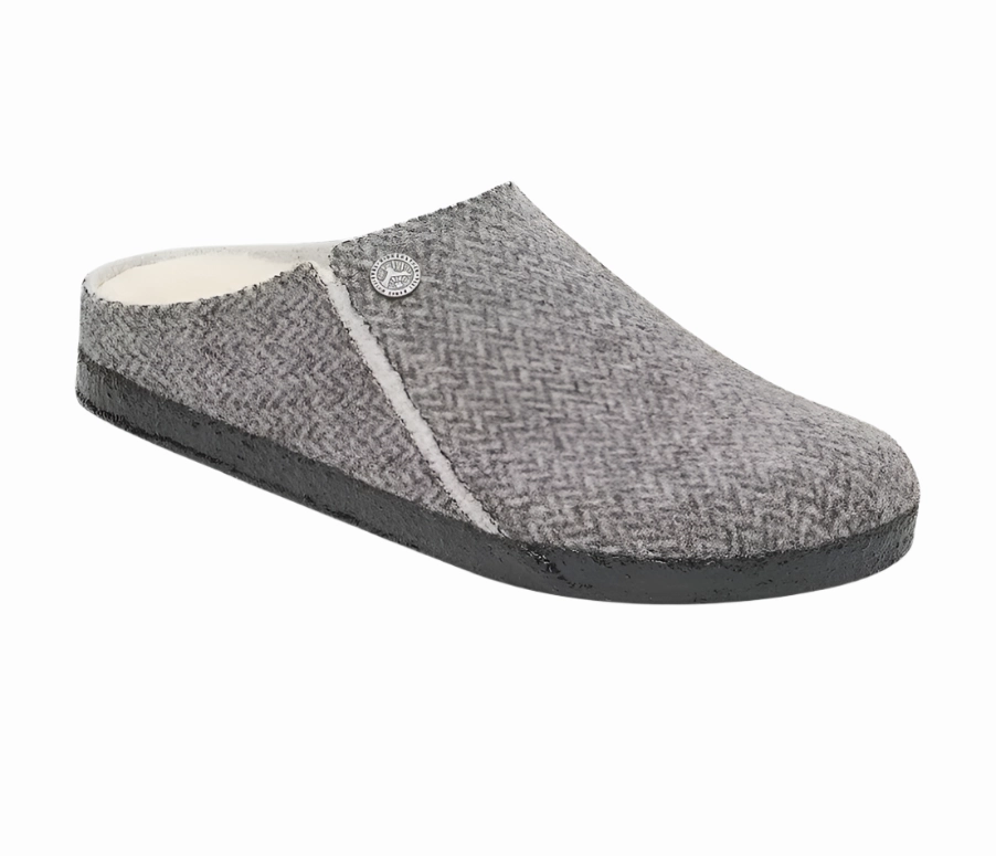 ZERMATT HERRINGBONE GRAY Square Toe Quick Travel Fit