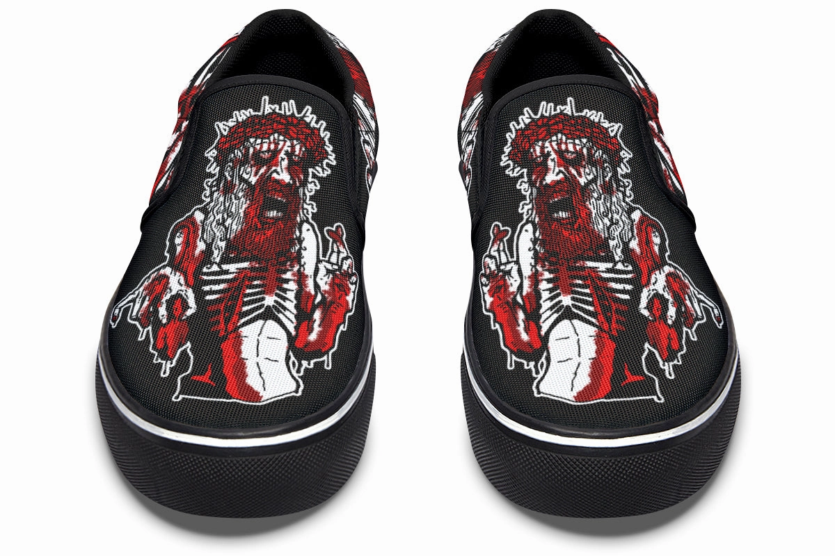 Mom Fit Flexible Design Zombie Jesus Slip On Shoes