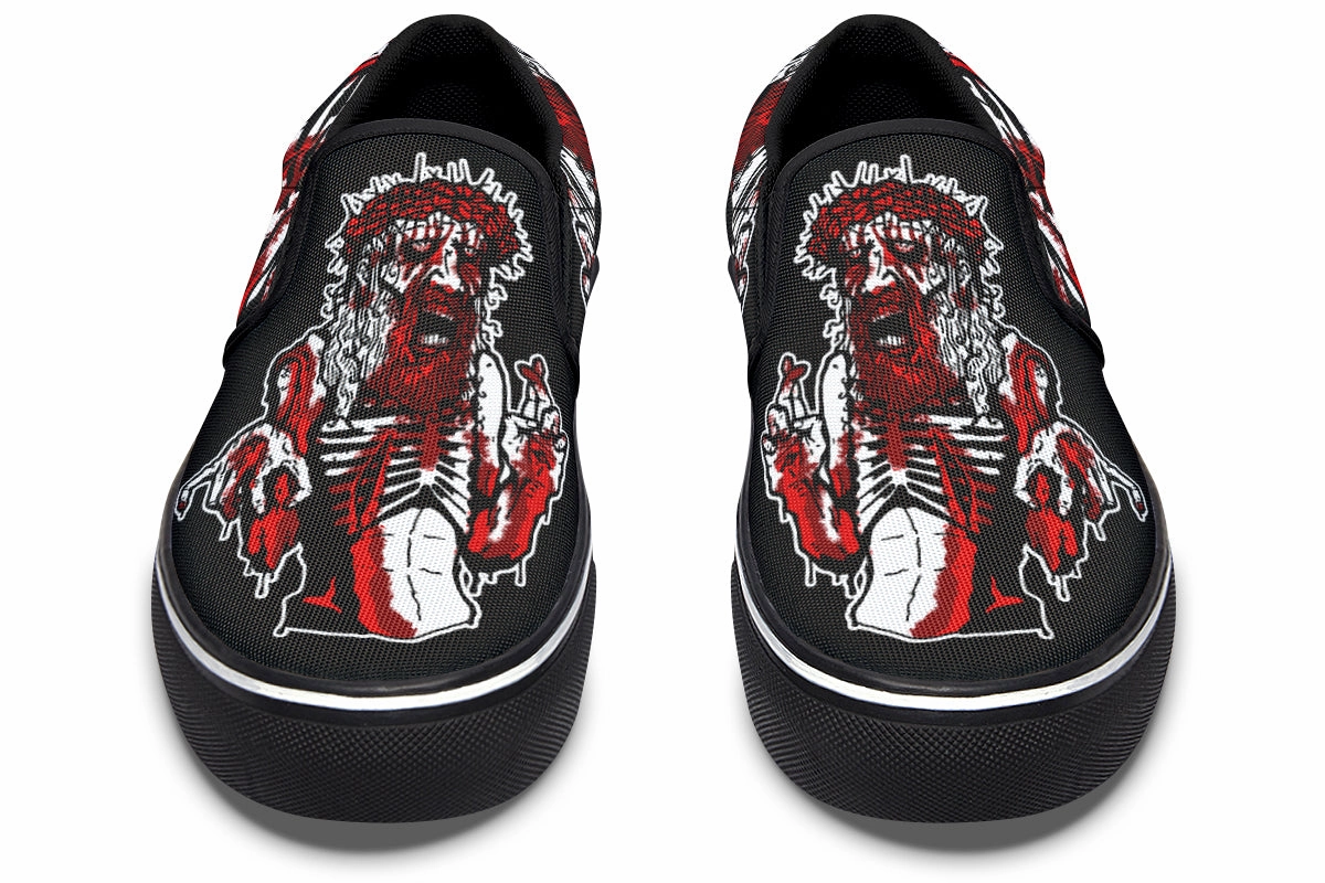Zombie Jesus Slip On Shoes Clean White